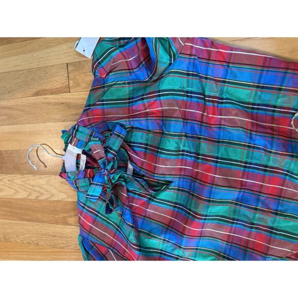 VTG 70’s MR.HANKS Patchwork Plaid Christmas Midi Skirt Blouse Matching Set Sz S - Picture 12 of 13